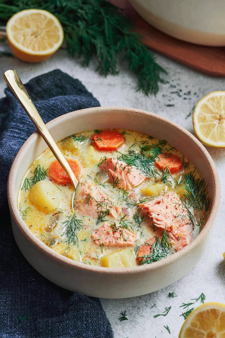 Soupe de saumon à la finlandaise (Lohikeitto)