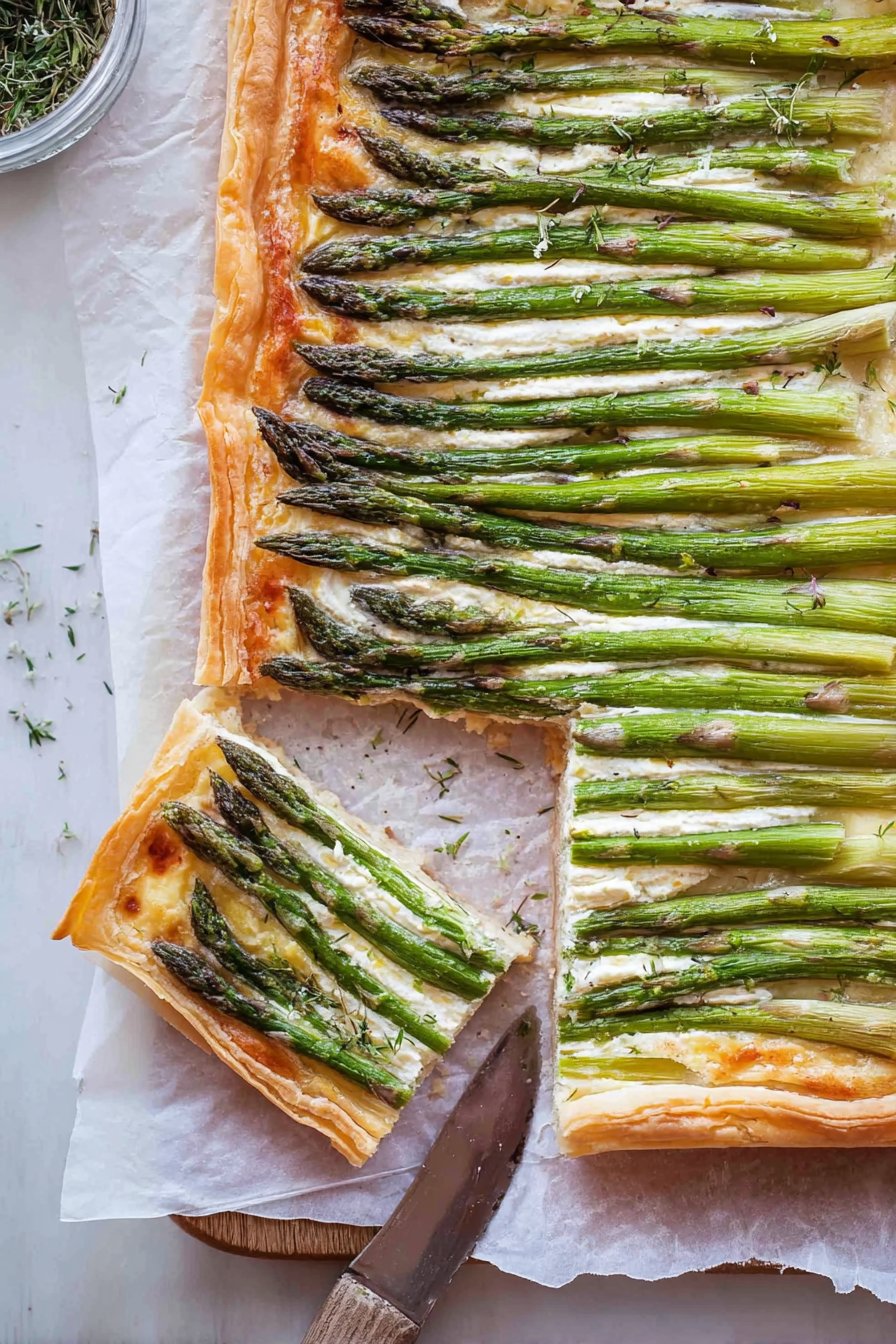 Tarte aux asperges et chèvre