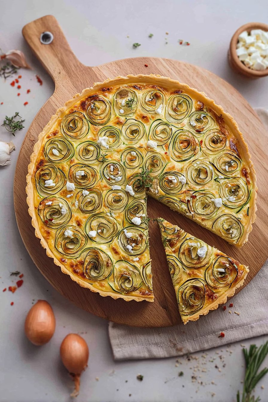 Quiche aux courgettes et feta