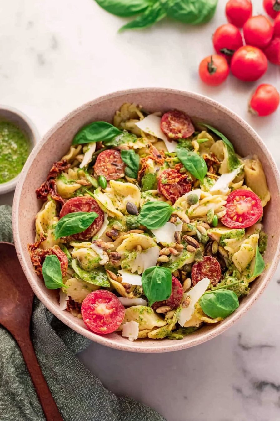 Salade de pâtes aux tomates séchées