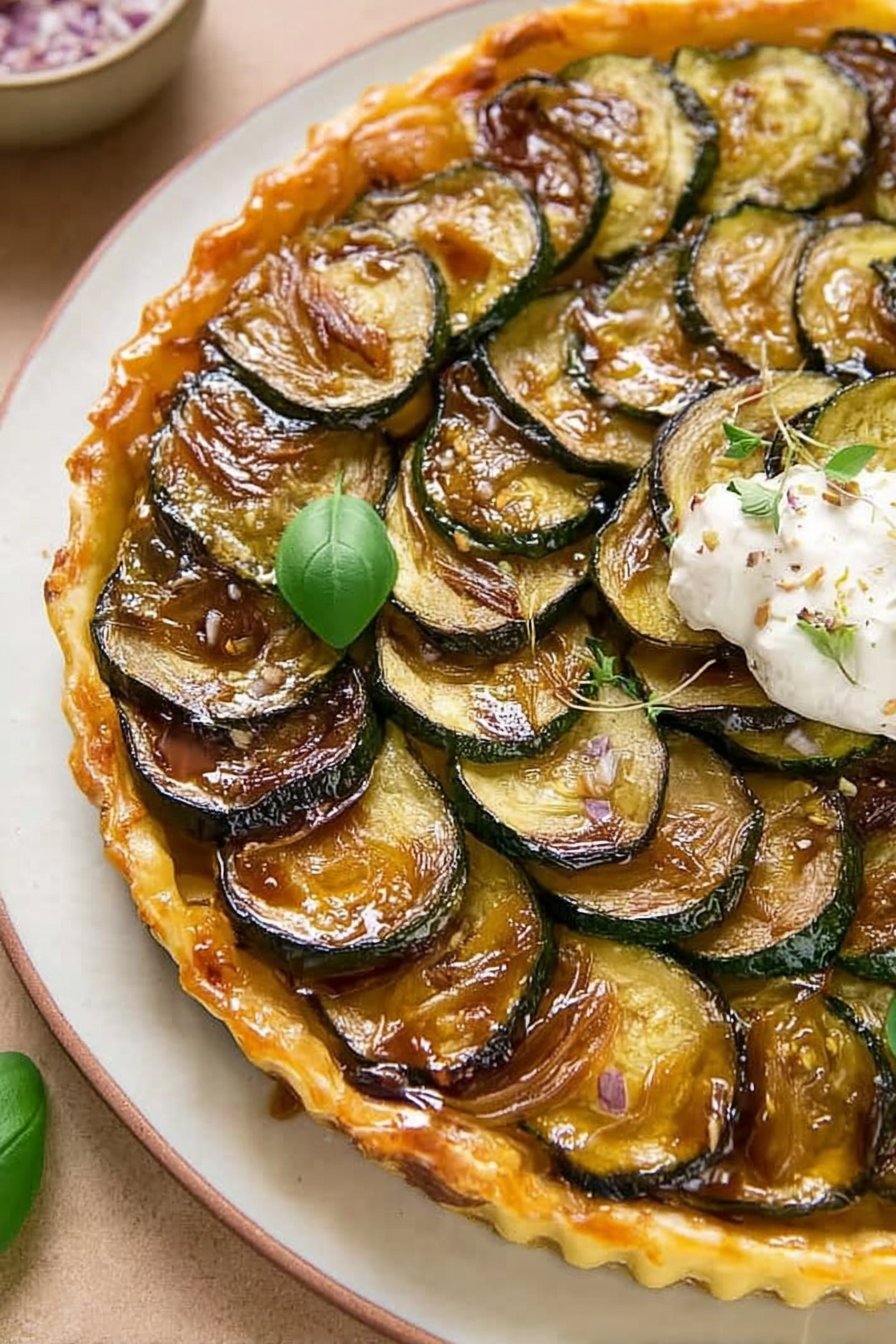 Tarte Tatin de courgettes