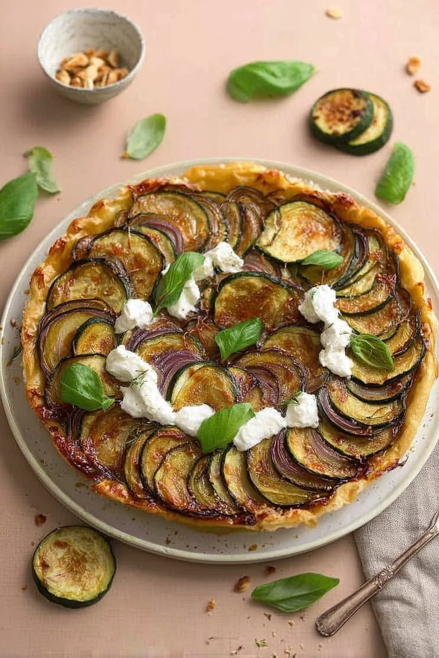 Tarte Tatin de courgettes