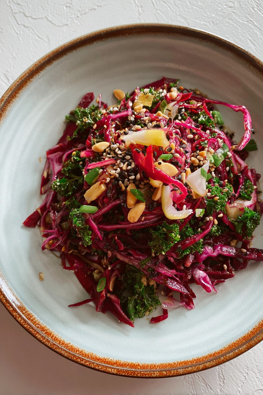 Salade de chou rouge à l’asiatique